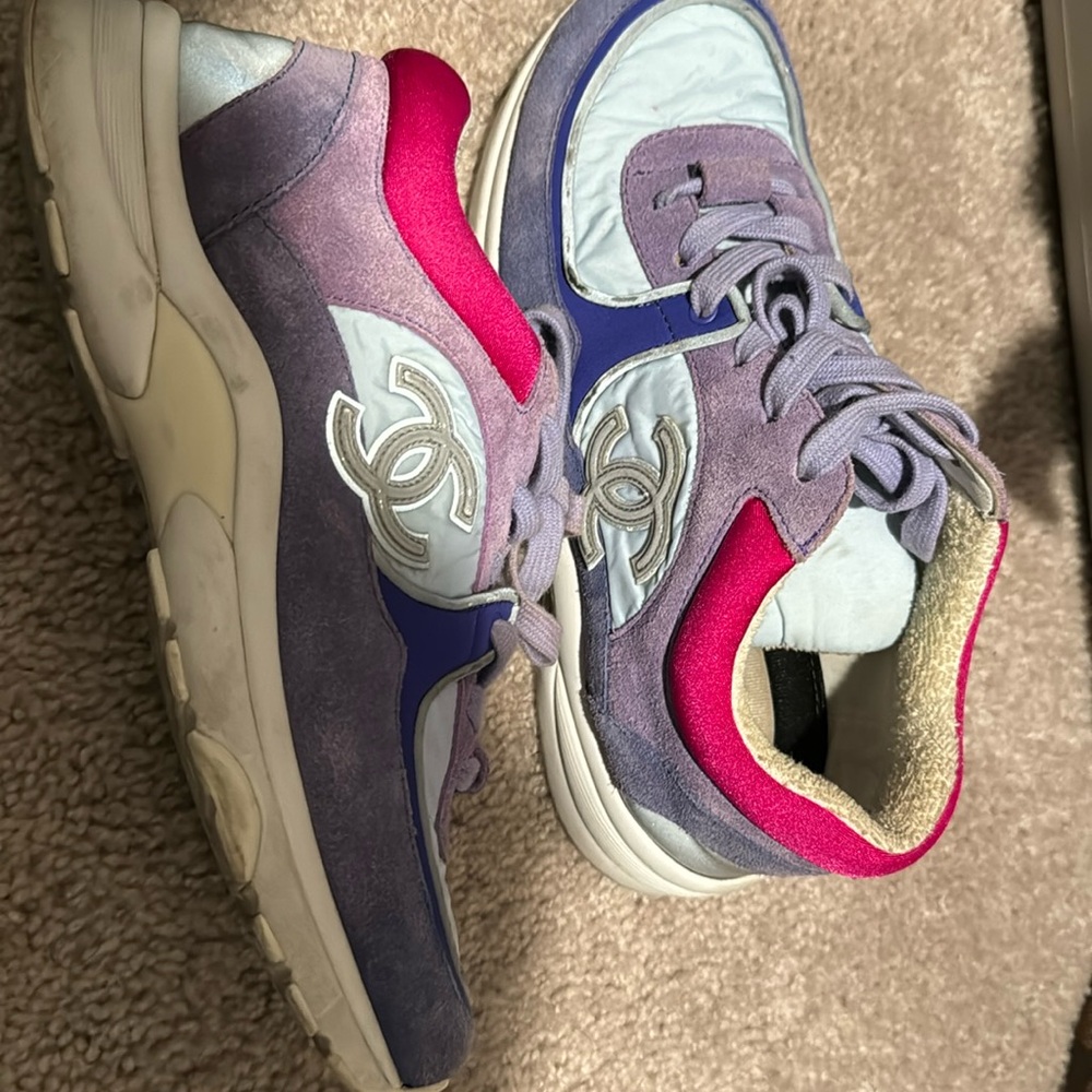 Chanel multi color sneakers